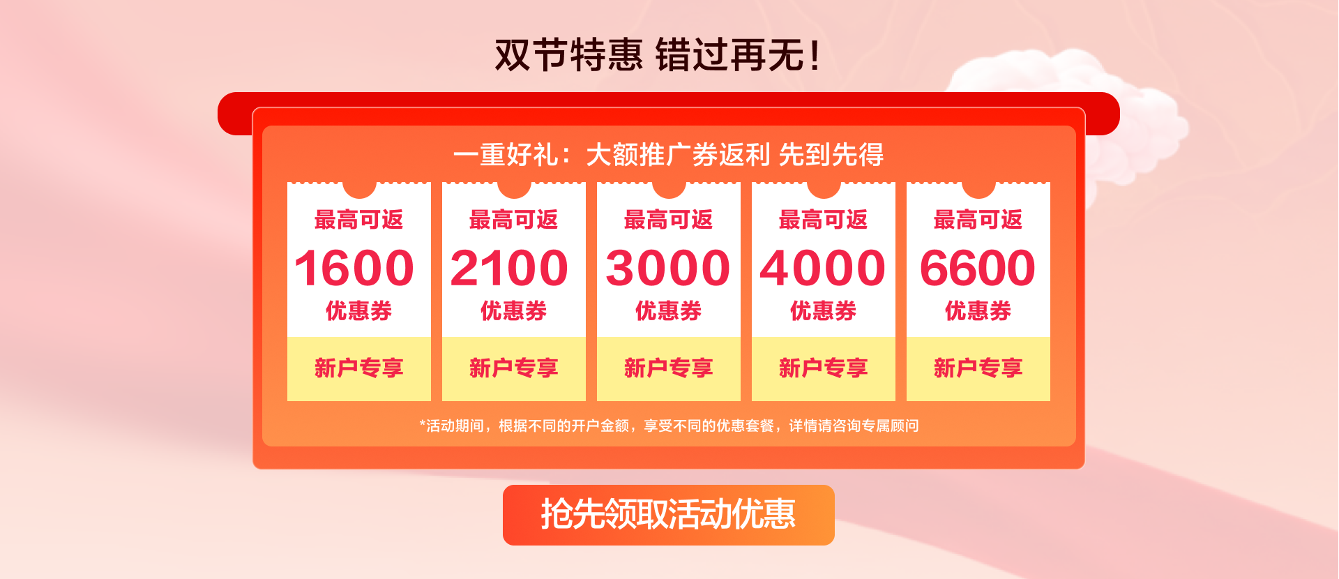 二重好礼，六大推广福利限时发放